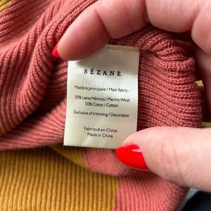 Sezane color block sweater